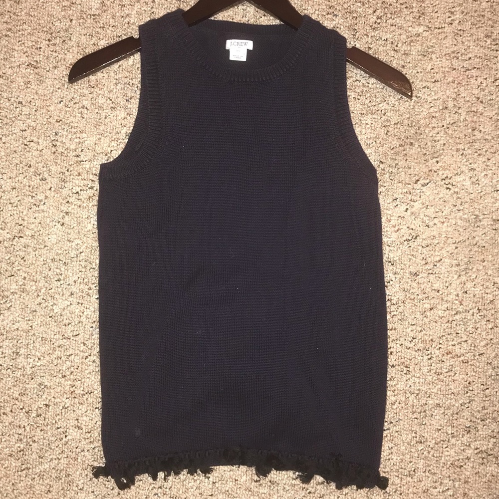 Never worn xs Jcrew navy sleeveless top